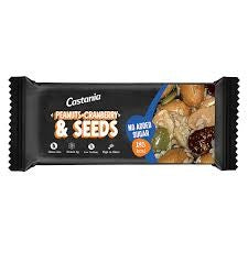 CASTANIA PEANUTS + CRAMBERRY & SEEDS BAR 38G