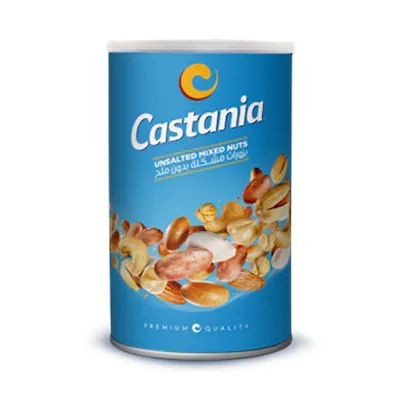 CASTANIA UNSALTED MIXED NUTS 400G CAN