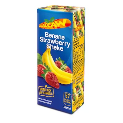 MACCAW BANANA STRAWBERRY 180ML