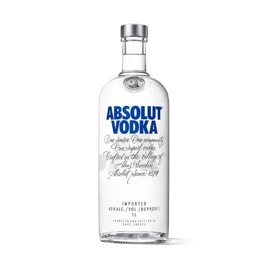 ABSOLUT VODKA 1L +GLASS